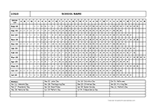 2024 One Page School Calendar Aug