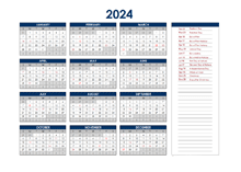 2024 Pakistan Annual Calendar with Holidays