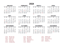 2024 PDF Calendar Free