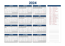 2024 Philippines Annual Calendar with Holidays