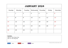 2024 Powerpoint Calendar Template
