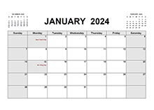 2024 Printable Calendar PDF