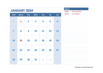 2024 Printable Large Calendar