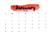 2024 Printable Mini Calendar