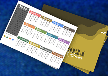 2024 Printable Pocket Calendar Template
