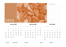 2024 quarterly calendar template