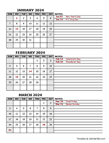 Printable 2024 Word Calendar Templates - CalendarLabs