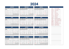 2024 South Africa Annual Calendar with Holidays