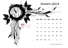 2024 Word Calendar Design Template