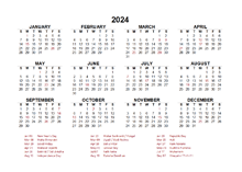 Printable 2024 Indian Calendar Templates with Holidays