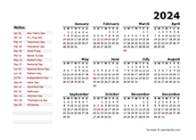 Printable 2024 Word Calendar Templates - CalendarLabs