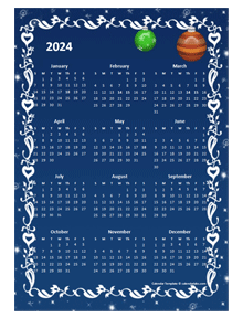 2024 Yearly Calendar Design Template