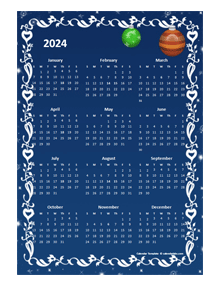 2024 Yearly Calendar Design Template