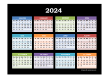 2024 Yearly Calendar For Powerpoint