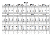 Calendar Blanks 2024