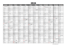 Editable 2024 Yearly Excel Scheduling Calendar