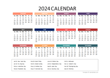 2024 Yearly Powerpoint Calendar Slide