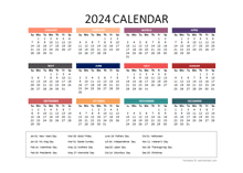 2024 Calendar Powerpoint Template Alta