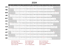 2024 Yearly Project Timeline Calendar Canada