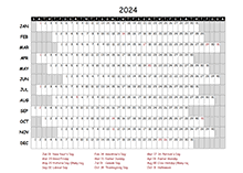 Printable 2024 Canadian Calendar Templates with Statutory Holidays