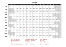 2024 Yearly Project Timeline Calendar India