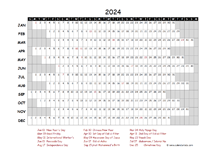 2024 Yearly Project Timeline Calendar Indonesia