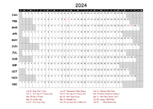 2024 Monthly Planner with Malaysia Holidays - Free Printable Templates