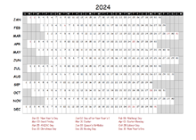 2024 Yearly Project Timeline Calendar New Zealand