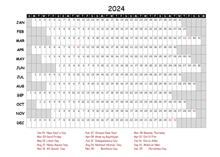 2024 Yearly Project Timeline Calendar Philippines