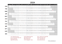 2024 Yearly Project Timeline Calendar Singapore