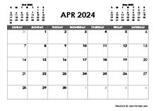 April 2024 Calendar Free Printable