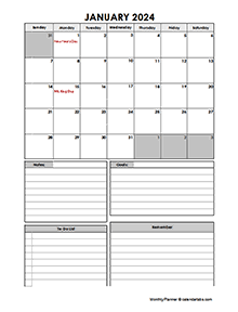 Free 2024 Monthly Planner Templates - CalendarLabs