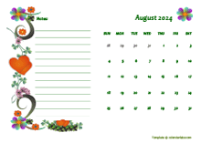 August 2024 Calendar Dates