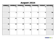 August 2024 Planner Template