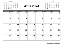 August 2024 Calendar Free Printable