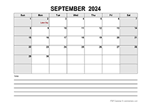 September 2024 Calendar | CalendarLabs