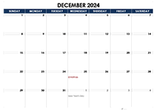 December 2024 Blank Calendar