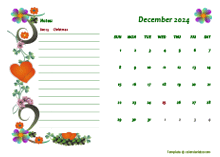 December 2024 Calendar Dates
