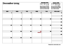December 2024 Calendar Word