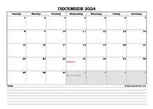 December 2024 Planner Excel