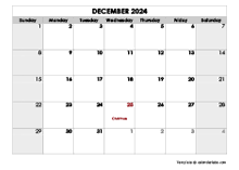 December 2024 Printable Calendar