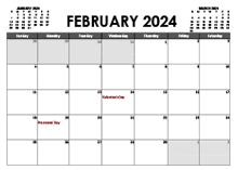 February 2024 Calendar Excel
