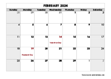 February 2024 Printable Calendar