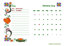 January 2024 Calendar Dates