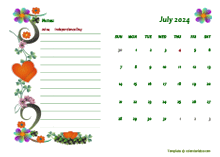 July 2024 Calendar Dates