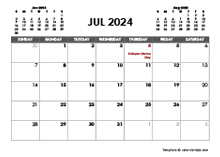 July 2024 Calendar Free Printable