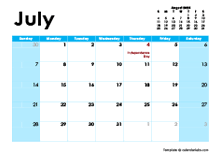 July 2024 Calendar with Holidays