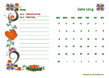 June 2024 Calendar Dates
