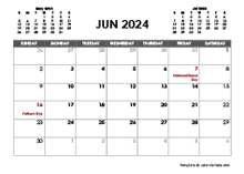 June 2024 Calendar Free Printable