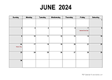 June 2024 PDF Calendar
